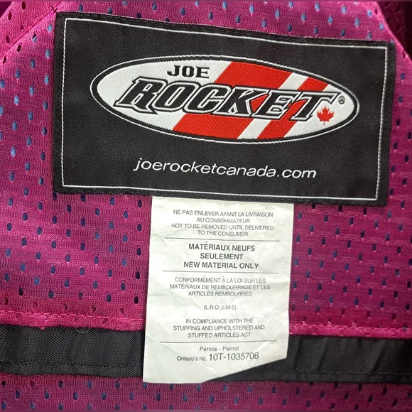 Joe Rocket Women's Motorcycle Jacket Pink Black Embellished Removable Liner XS - Picture 11 of 14